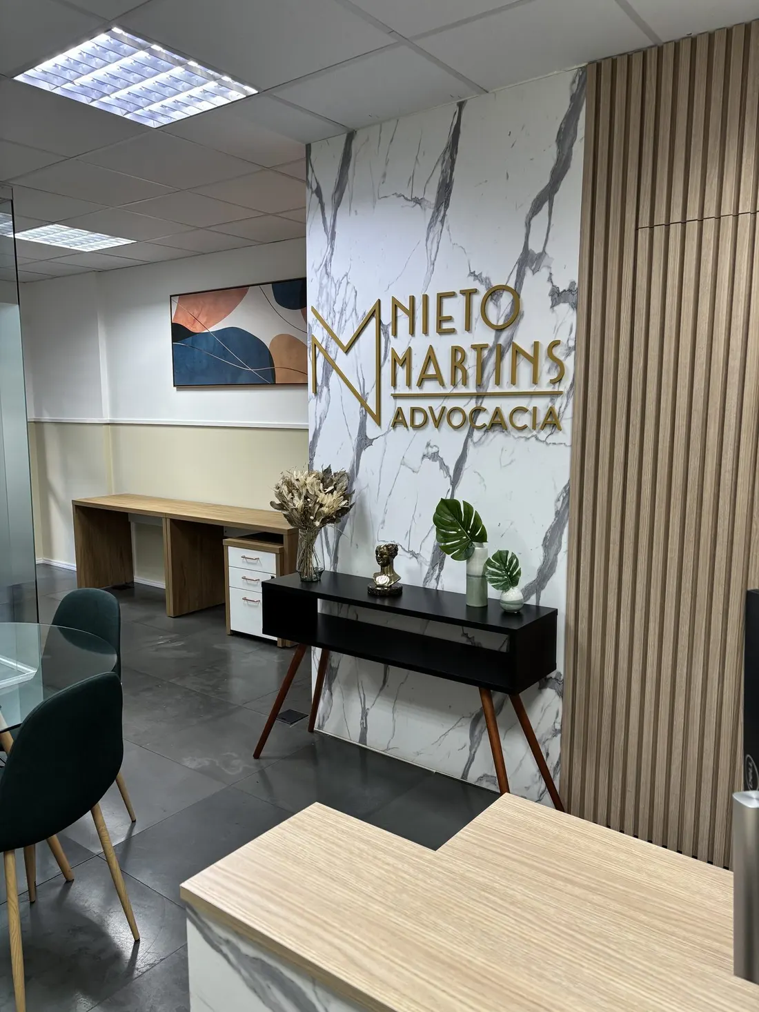 Recepção do escritório Nieto Martins Advocacia em São Paulo