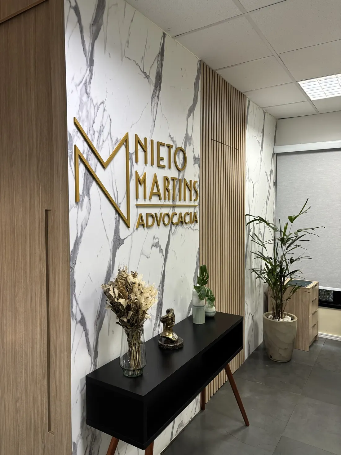 Recepção do escritório Nieto Martins Advocacia na Vila Leopoldina, São Paulo